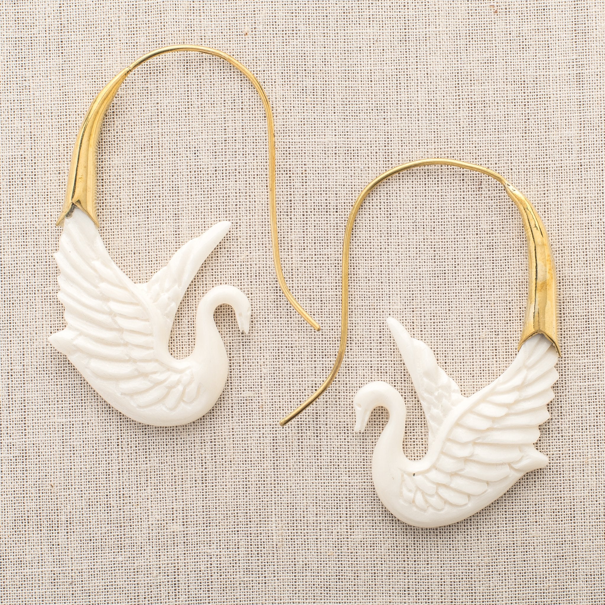 Carved Bone Leaf Earrings – From Bali to Us