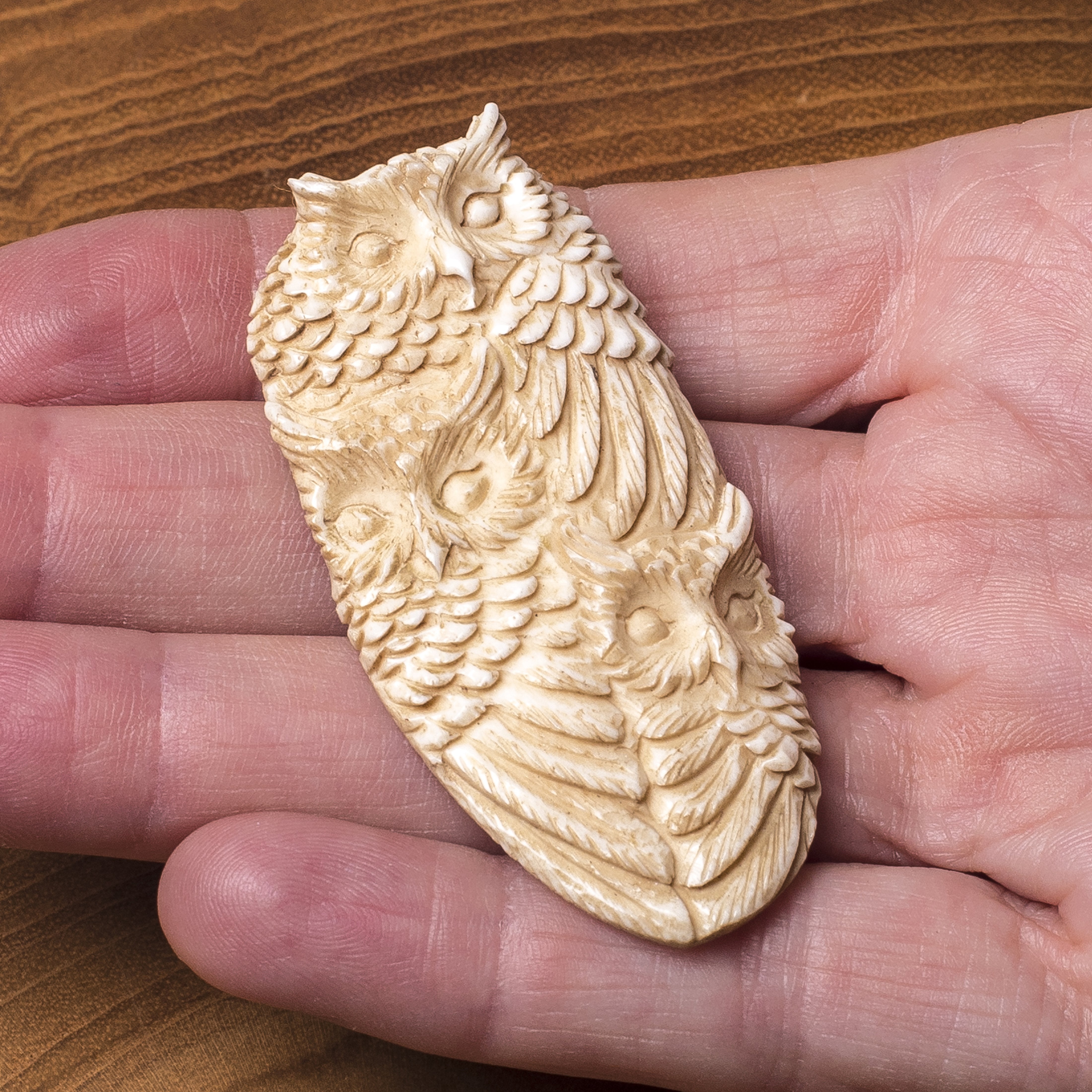Bone Carving - Three Hoot Owls – From Bali to Us