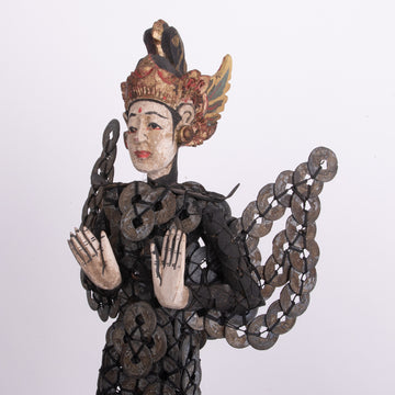 Balinese Vintage Folk Art Coin Angel Dolls