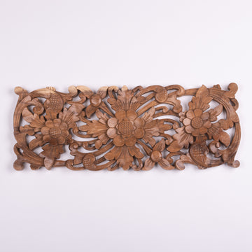 Balinese Hand Carved Floral Panel Lintel