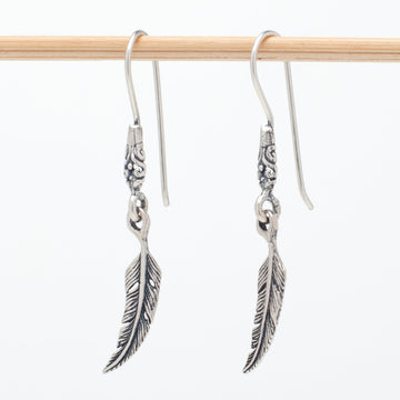 Tiny Sterling Silver Leaf Earrings