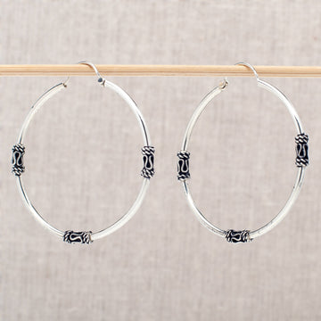 Traditional Sterling Silver Hoops