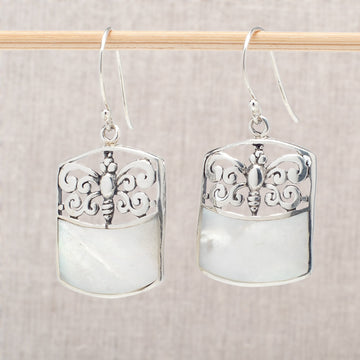 Mother-of-Pearl with Butterfly Earrings