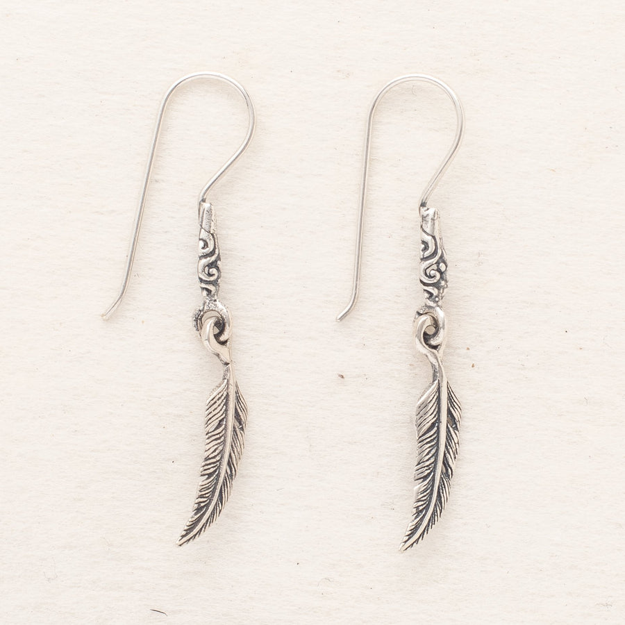 Tiny Sterling Silver Leaf Earrings