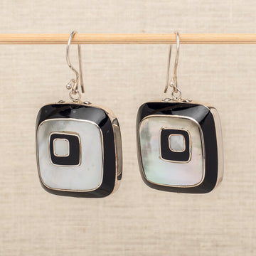 Graphic Mother of Pearl Earrings