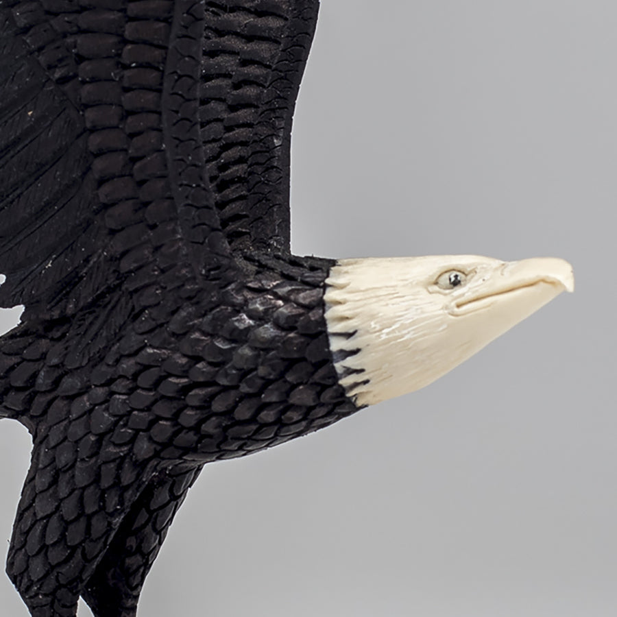 Eagle in Flight Bone Sculpture