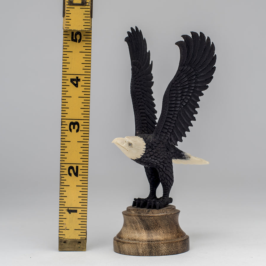 Eagle in Flight Bone Sculpture
