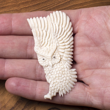 Owl Carving from Bone
