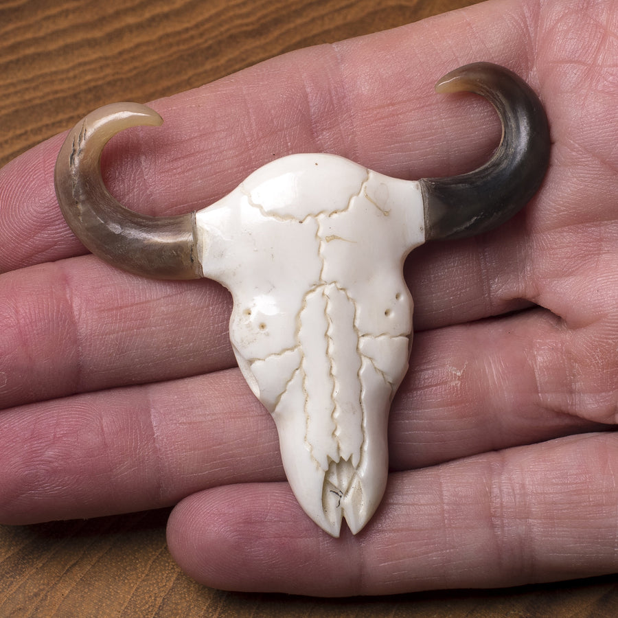 Miniature Buffalo Head Carving