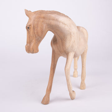 Wooden Horse Walking Statue