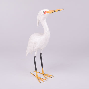 Hand Carved Shore Birds - Young Egret