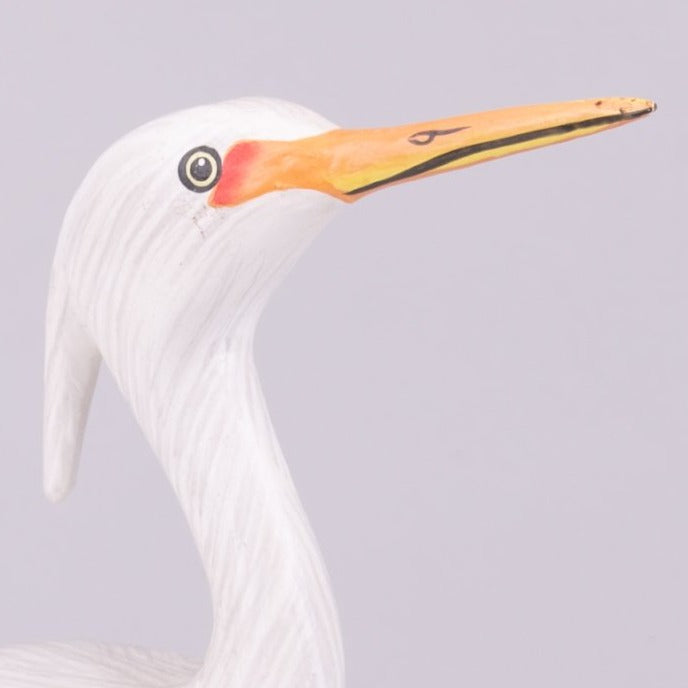 Hand Carved Shore Birds - Young Egret