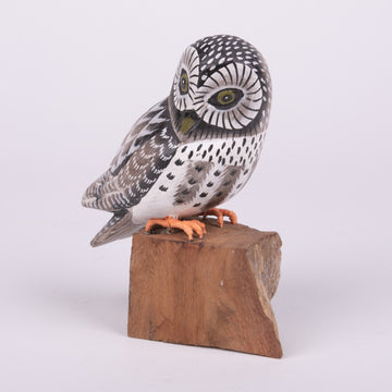Hand Carved Owls - Grey Owl