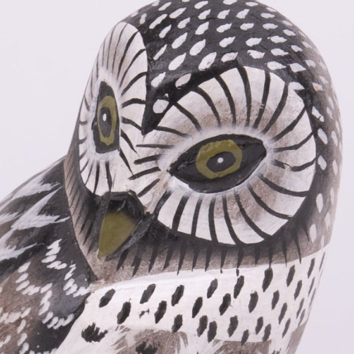 Hand Carved Owls - Grey Owl