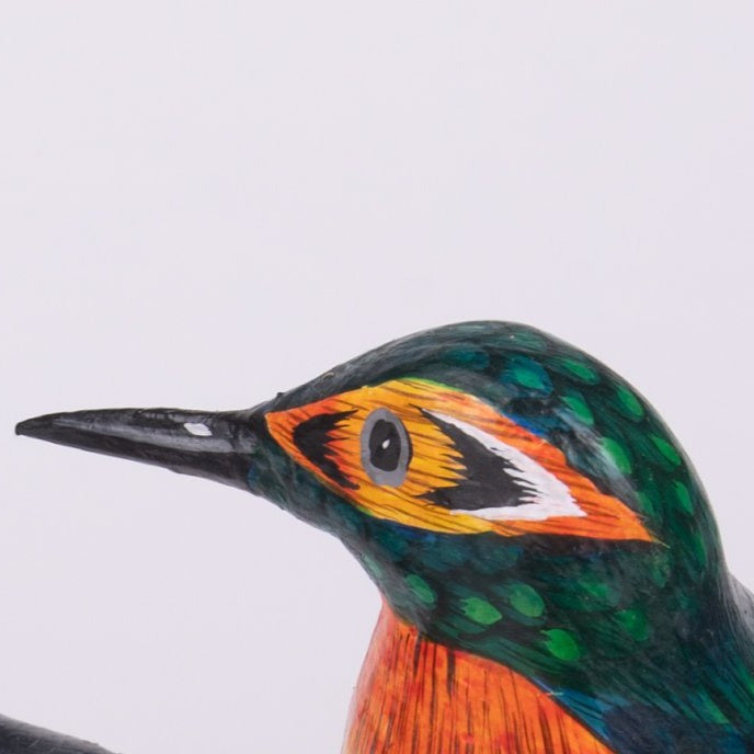 Hand Carved Birds - Kingfisher