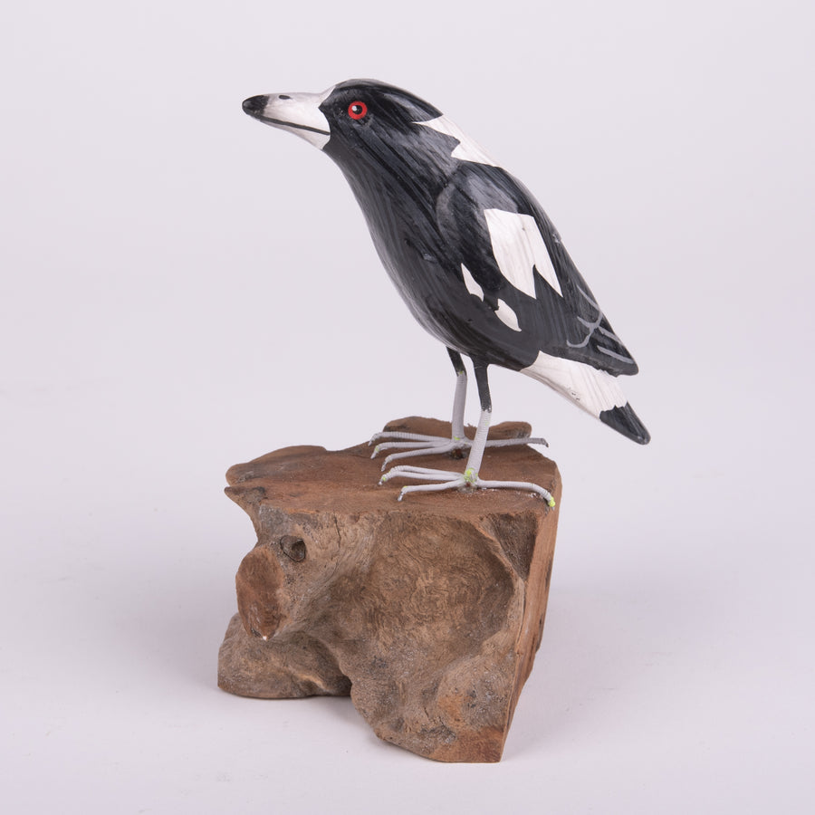 Hand Carved Birds - Magpie