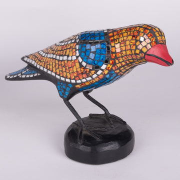 Mosaic Art Standing Bird Sculpture