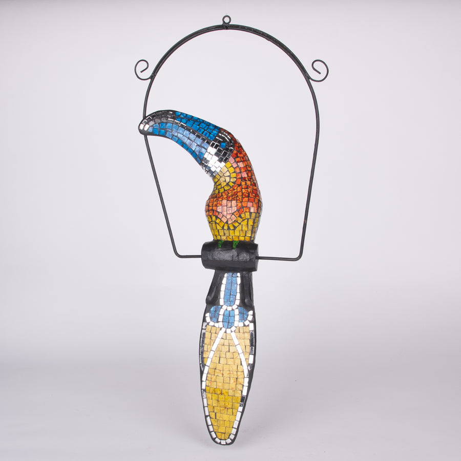 Colorful Mosaic Toucan Sculpture