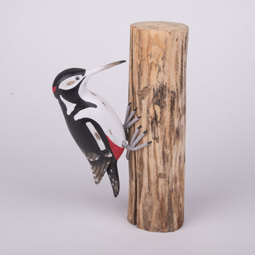 Hand Carved Birds - Downy Woodpecker