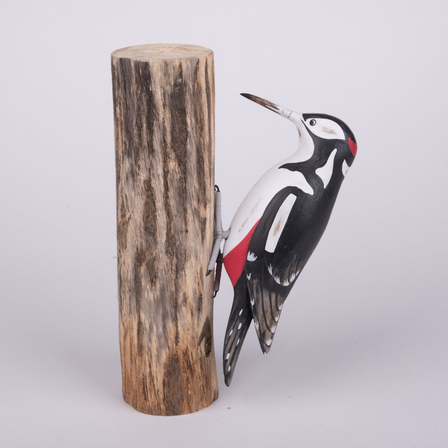 Hand Carved Birds - Downy Woodpecker