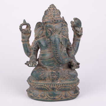 Antiqued Bronze Ganesha Sculpture