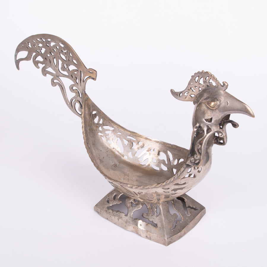 Old Bronze Rooster Bowl