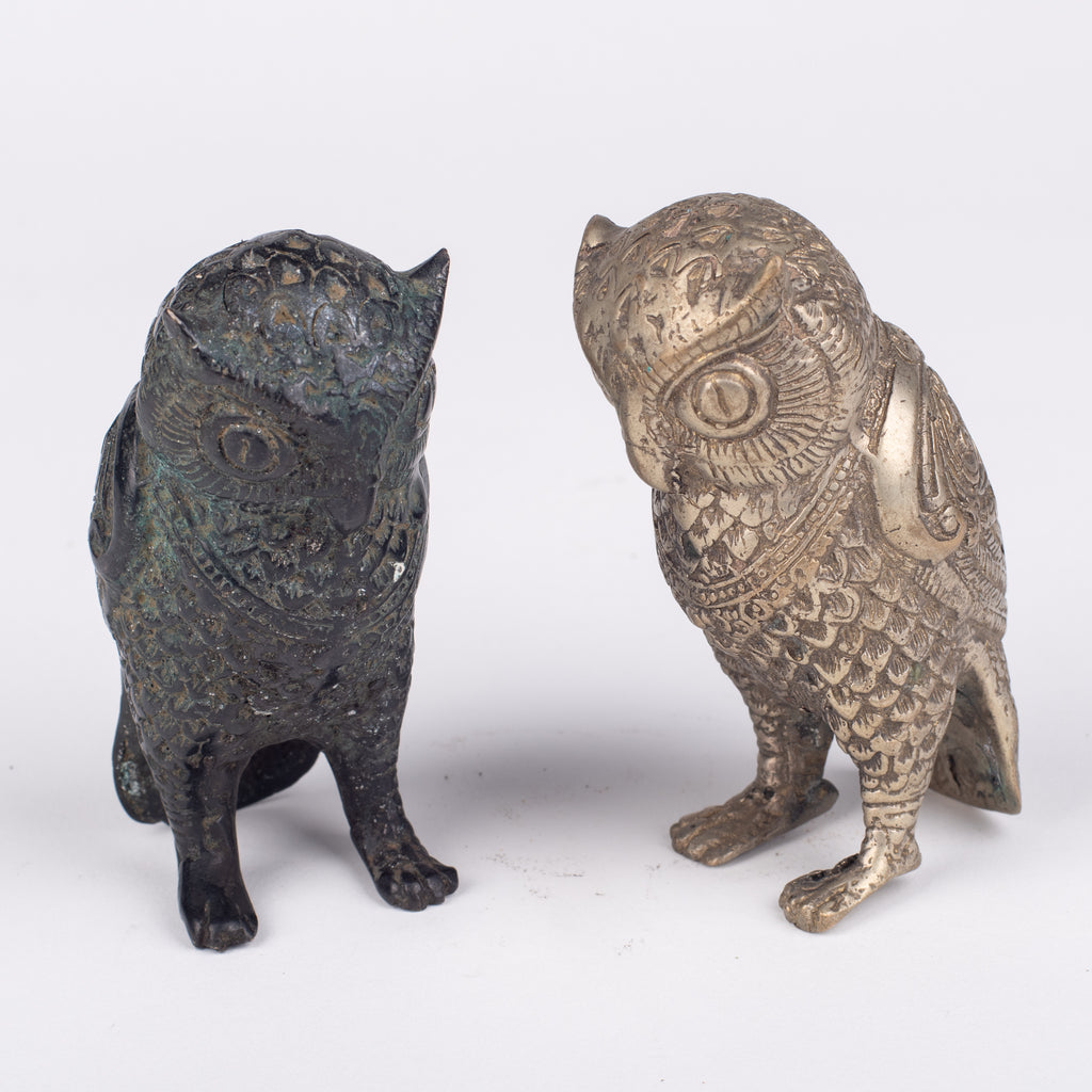 Bronze Owl Figurine Small