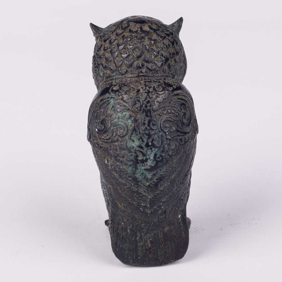 Bronze Owl Figurine Small