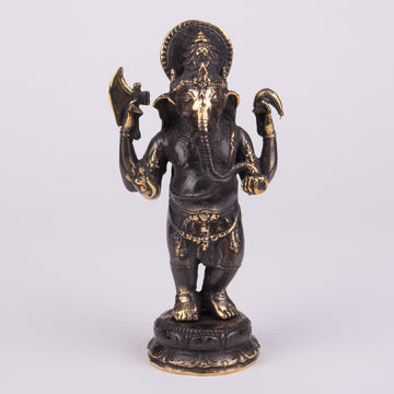 Ganesha, Standing Sculpture on Lotus Flower