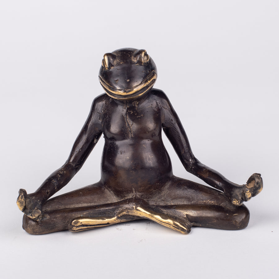 Meditating Frog cast in Bronze