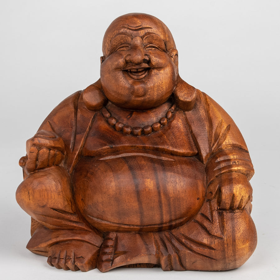 Carved Happy Buddha with Joy!
