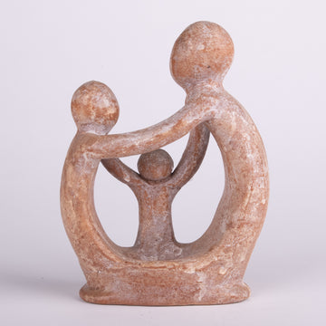 Ceramic Parent & Child Sculpture and Candle Holder