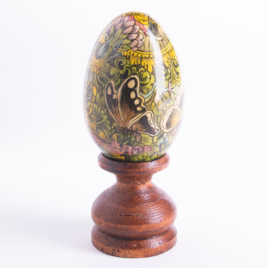 Exquisite Hand Painted Wooden Eggs Featuring Ganesha