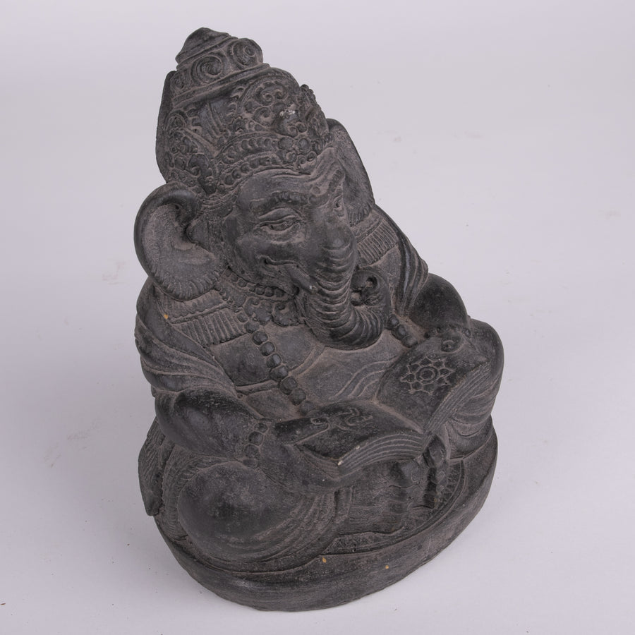 Stone Sculpture of a Wise Lord Ganesha