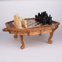 Kiva Store  Hand Carved Natural Wood Folding Chess Set from Bali - Play to  Win