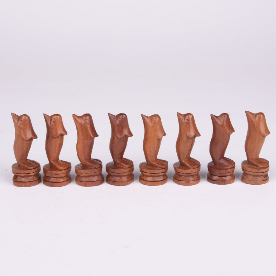 Hand Carved Stunning Chess Set - Sea Life & Friends Motif