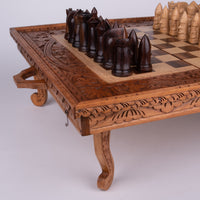 Hand Carved octagon Board and Court Style Chess Set – From Bali to Us