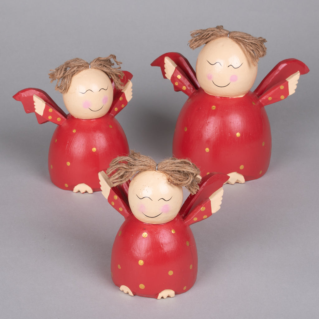 Round & Red Happy Angels