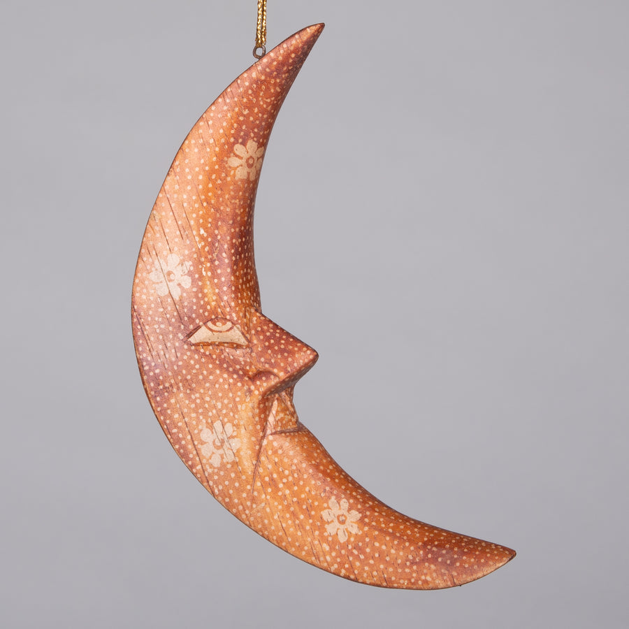 Ornaments - Large Batik Moons