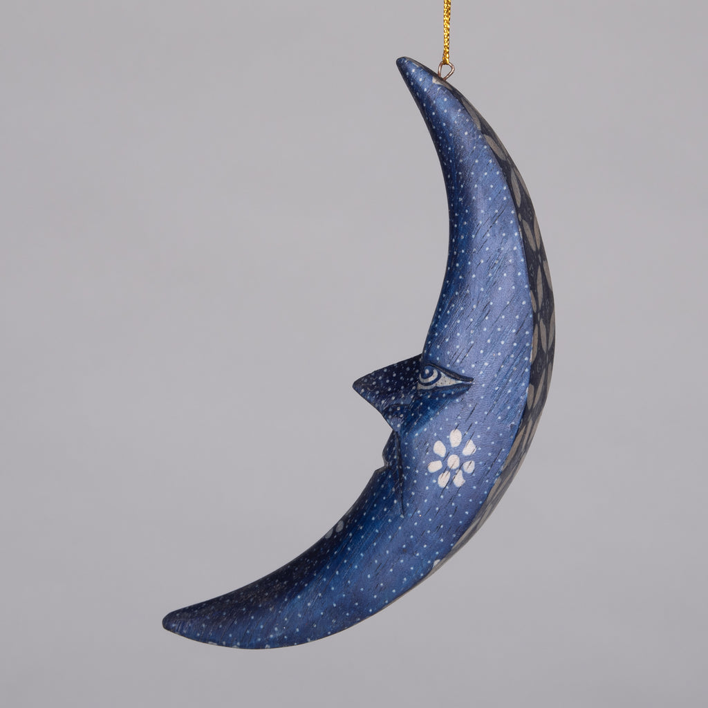 Ornaments - Large Batik Moons