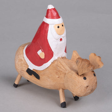 Santa Riding a Reindeer