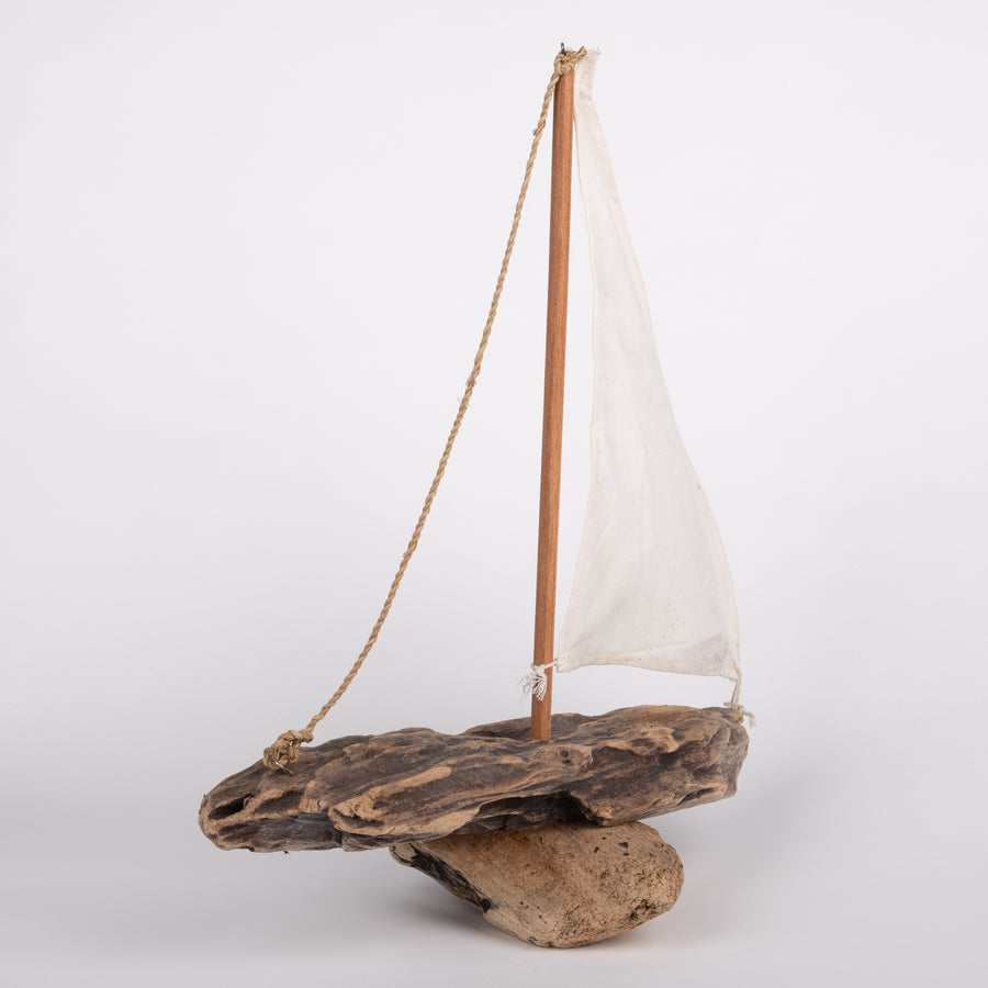 Sailing By on a Driftwood Boat