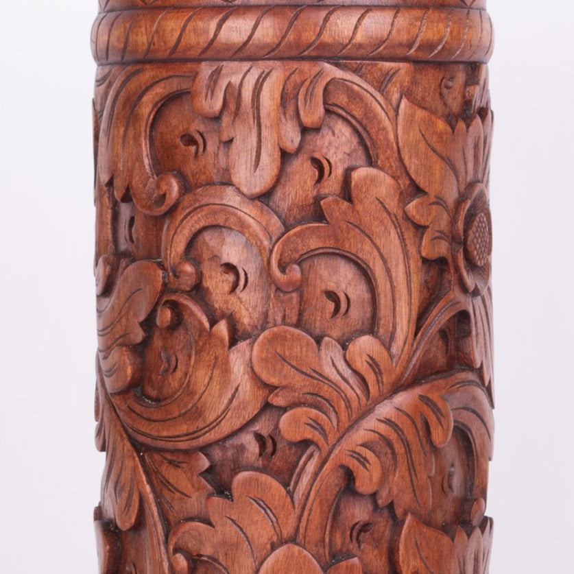 Carved Wooden Umbrella Stand