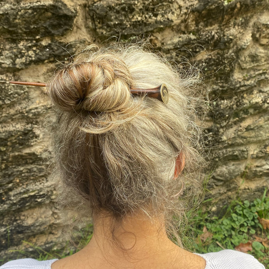 Hair Sticks with Silver Tipped Tops