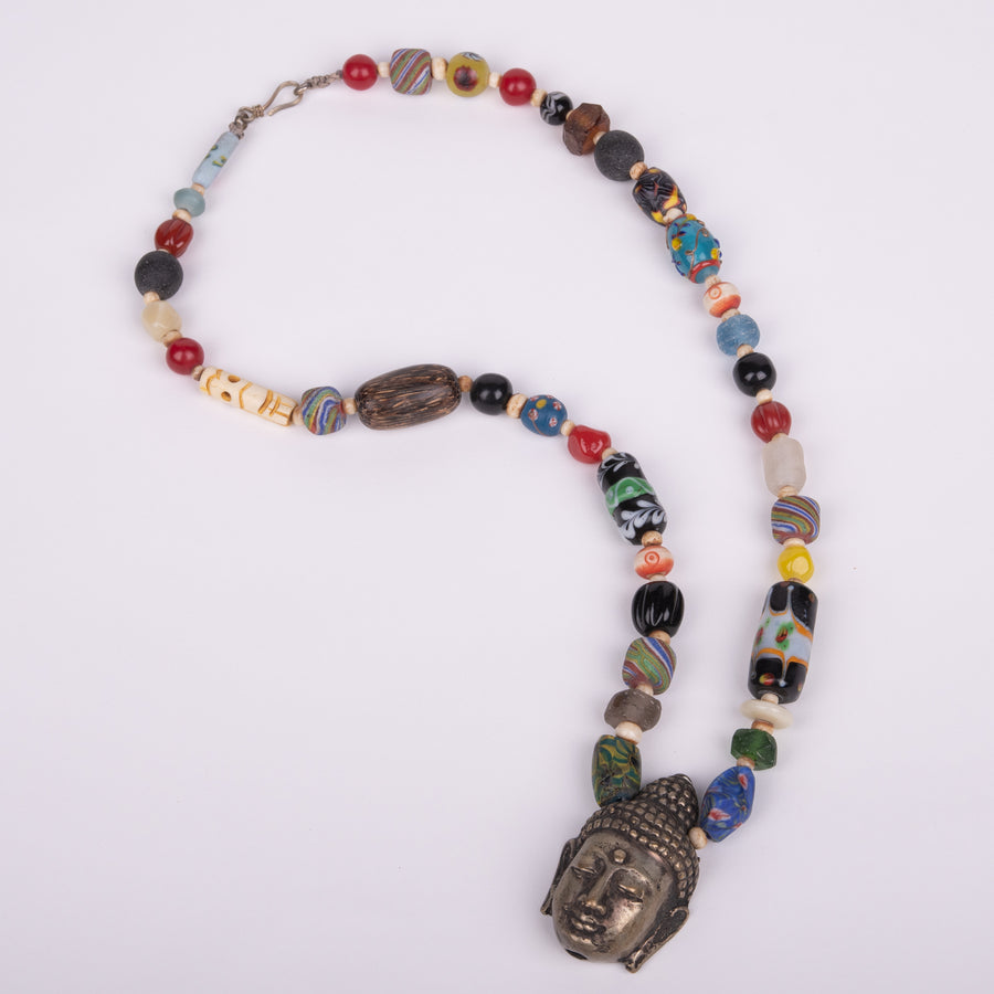 Stunning Necklace with Mixed Beads & Buddha