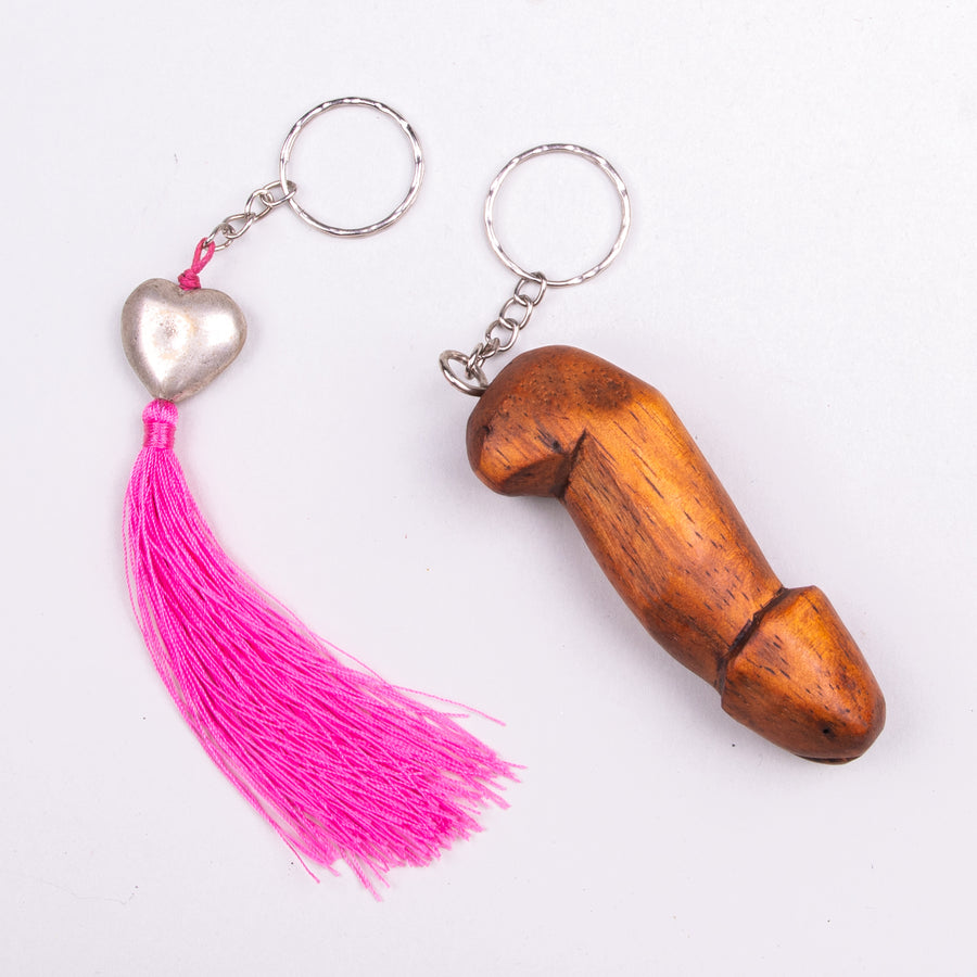 Heart & Tassel Keychains