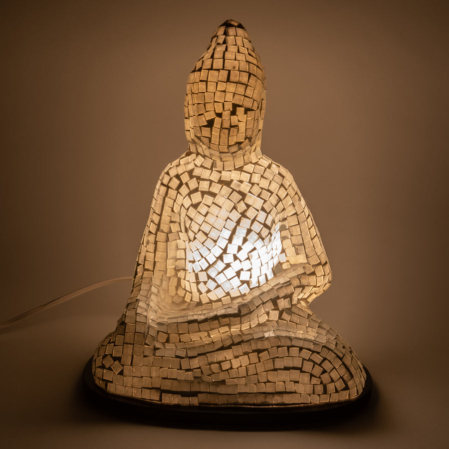 Mosaic Buddha Illuminated Sculpture