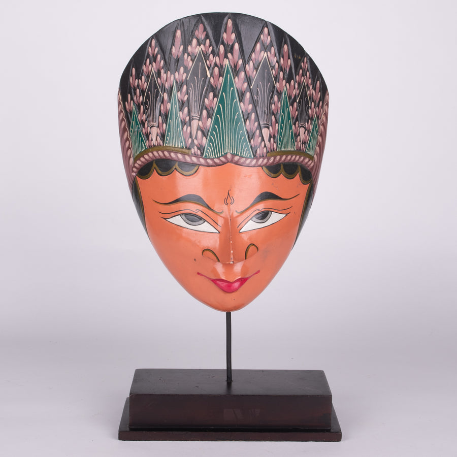 Carved & Painted Wooden Arjuna Mask