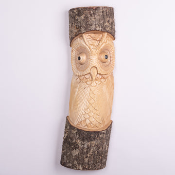 Carved Owl in the Tree Trunk Mask