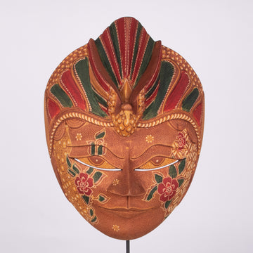 Batik Wooden Mask Extra Large Carved